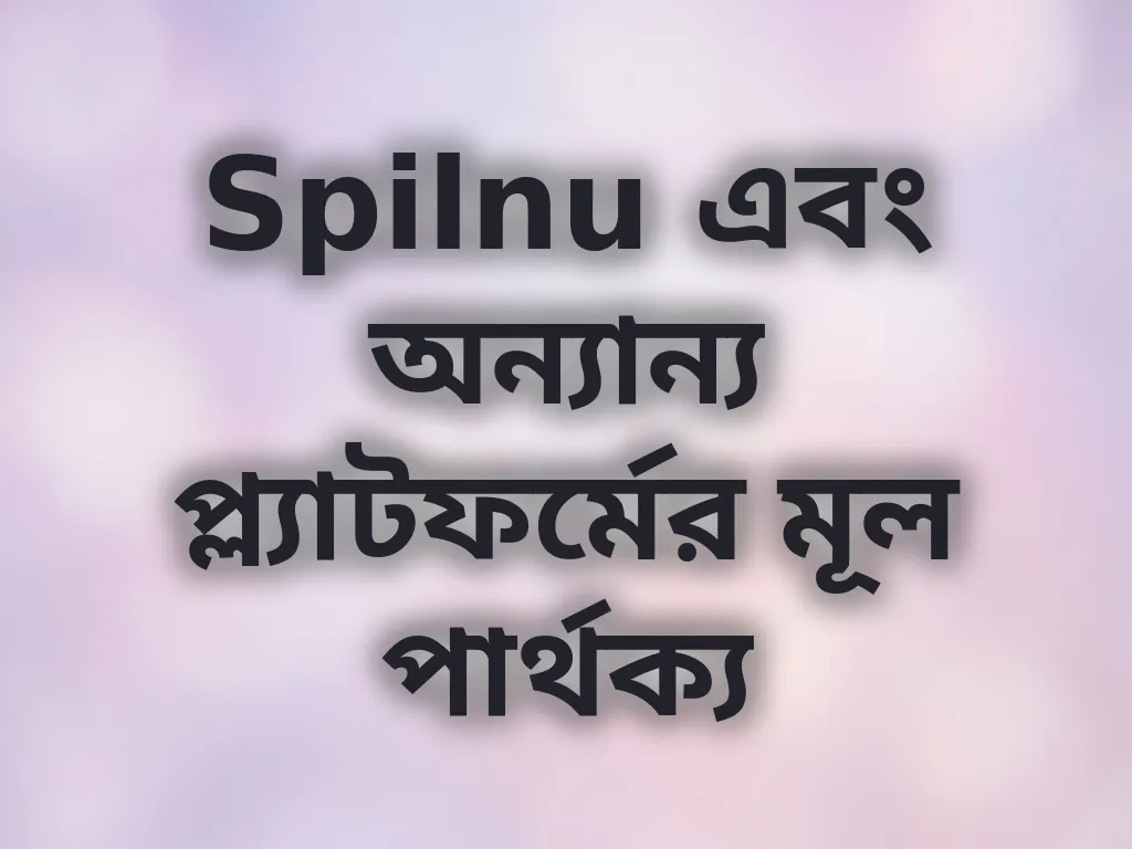 Spilnu এবং অন্যান্য প্ল্যাটফর্মের মূল পার্থক্য